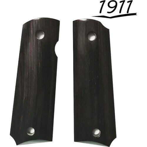 2Pieces 1911 Grips African ebony Handle Grips Patch Custom Grips CNC Handle Grips