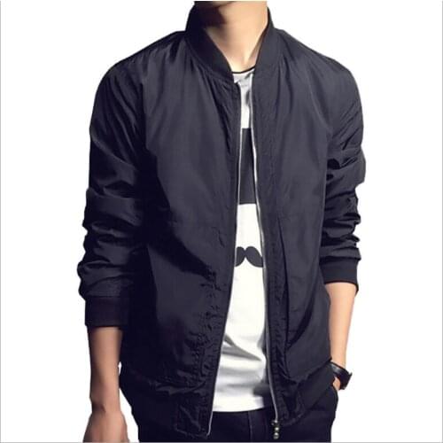 2020 Casual Baseball Bomber Jacket Mens Overcoat Men Jacket Spring Autumn Windbreaker Slim Fit Coat