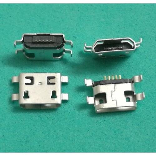 50pcs/lot micro usb female connector 5pin for Lenovo A765E A820 LePAD B8000 IO B6000 5pin tail sockect