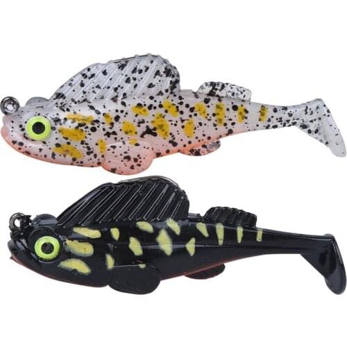 7cm Fishing Lure Bait Artificial Simulation Mudskipper Soft Fishing Lure Bait Anti-Hanging T-Tail Mandarin Fish lure