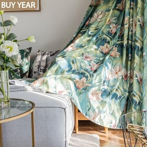 American Curtains for Living dining Room Bedroom Light Luxury Villa Curtains Modern Thick Jacquard Curtain Product Customization