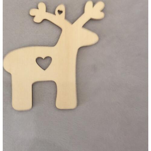 Free shipping 50 pcs Christmas Reindeer Gift Tags christmas wooden deer decoration