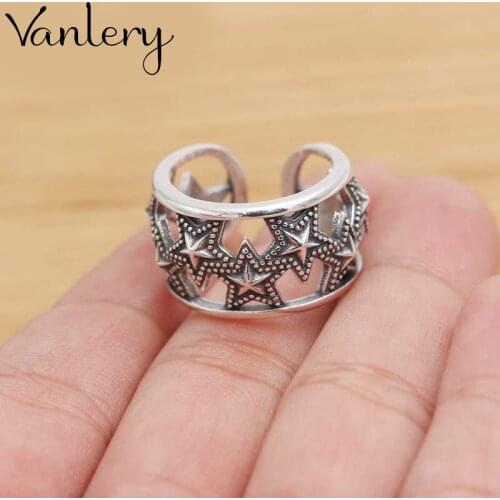 Bohemian Vintage Big Star Rings For Women Lady Men Antique Knuckle Rings Boho Jewelry Anillos