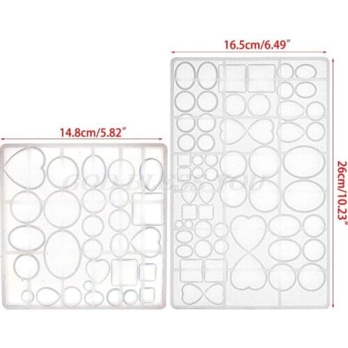 Gem Jewelry Silicone Mold Oval Teardrop Square Heart Round Shapes For Polymer Drop Shipping