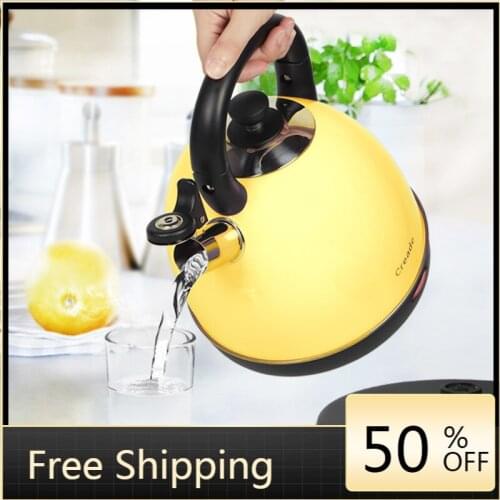 Electric Hot Water Kettle Boiler Induction Cooker Electric Samovar Travel Kettle Yellow Tetera Acero Inoxidable Teapot Metal