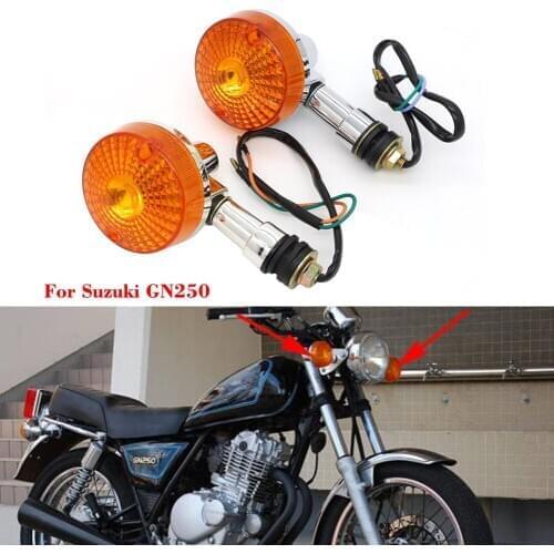 Motorcycle Front Rear Turn Signal Lights Lamp Lighting Indicators For Suzuki GN250 GN 250
