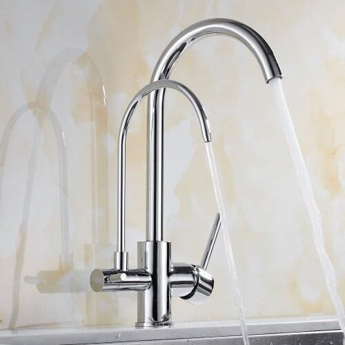 FOHEEL Kitchen Faucets Kitchen Water Filter Tap Three Ways Sink Mixer Kitchen Faucet