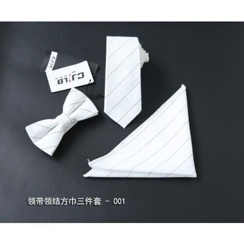 Three-piece suit tie mens formal wear business casual Korean wedding groom British tie tie square scarf