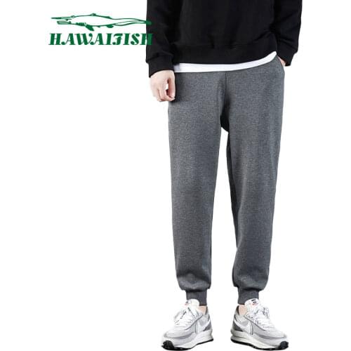 Hawaifish brand Mens pants 2021 Fashion look Elastic Waist Casual mens joggers hot sale cotton high quality pantalones hombre