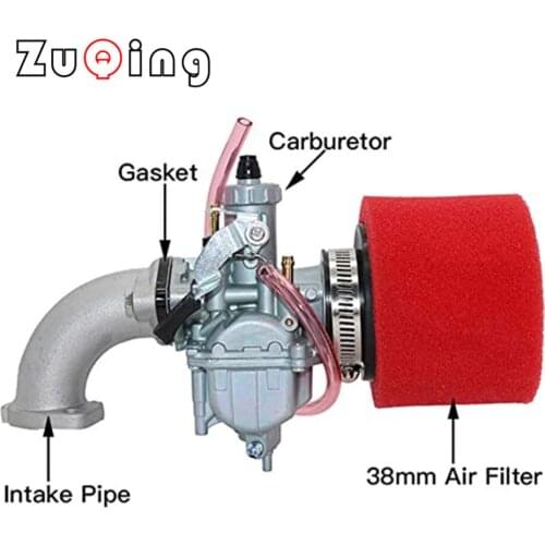 Mikuni VM22 Carburetor for 125cc 140cc Lifan YX Zongshen XR50 CRF70 KLX BBR Apollo Atomic DHZ SSR w/Air Filter Intake Manifold