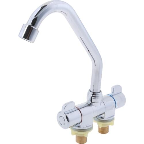 Marine Boat RV Faucet Tap 360° Turning Cold & Hot Folding Kitchen Faucet #002