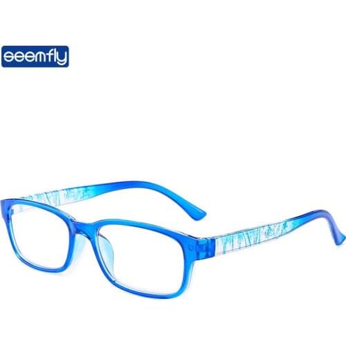Seemfly Vintage High Definition Resin Lens Reading Glasses Women Men Printed Leg Presbyopic Eyeglasses Antifatigue Soft Eyewear