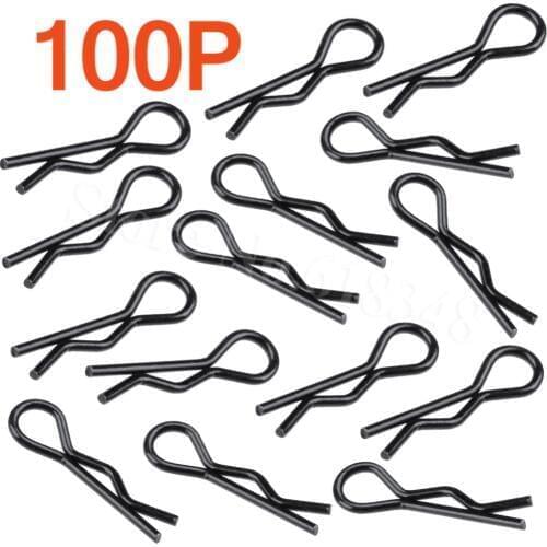 Wholesale 100pcs Stainless Steel Body Clips Pin Shell For Redcat HPI Himoto HSP 1/10 1/16 RC Car 02053
