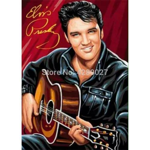 Full Square & Round Drill 5D DIY Diamond Painting Elvis Presley Guitar Diamond Embroidery Cross Stitch Mosaic Needleworks Decor