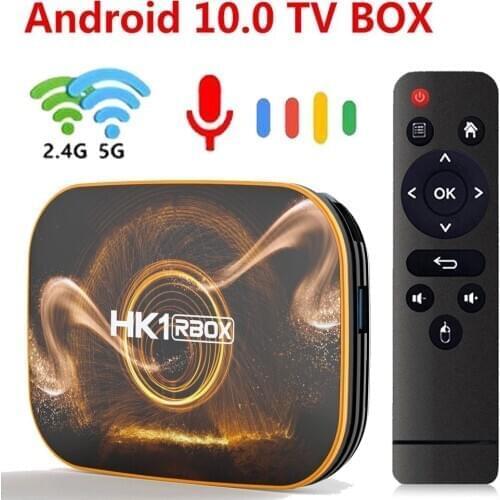 HK1 RBOX Smart TV Box Android 10 Rockchip RK3318 4GB 64GB 32GB H.265 2.4G 5GHz Wifi Bluetooth 4K Set TOP BOX 2GB 16GB