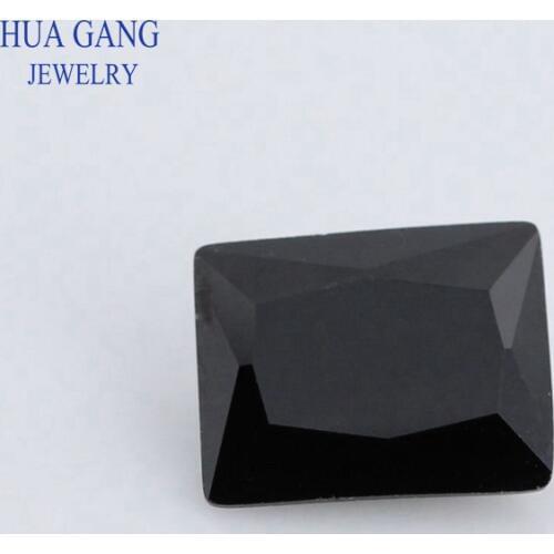 Black Natural Spinel Loose Gemstone Rectangle Shape Size 1.5x3mm~4x6mm Natural Gemstone Beads For DIY Jewelry