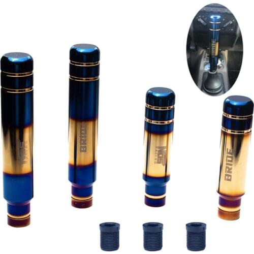 JDM Style Bride/NOS Burnt Blue Aluminum 18cm Gear Shift Knob Shifter Lever Head for Universal Car