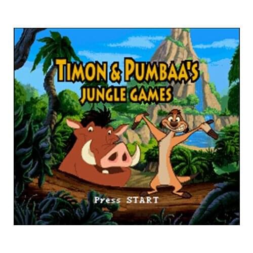 Timon & Pumbaas Jungle Games 16 bit Big Gray Game Card For NTSC Game Player Drop Shipping
