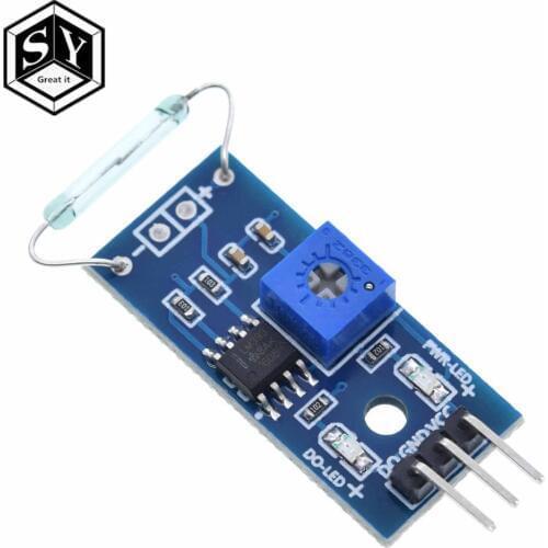 1PCS Great IT G123-08 LM393 Reed Sensor Module Magnetron Module Reed Switch Magnetic Switch for arduino Diy Kit