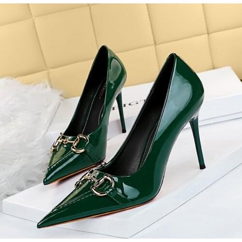 OL Office Lady Shoes Suede High Heels Woman Shoes Pointed Toe Dress Shoes Basic Pumps Women Boat Zapatos Mujer