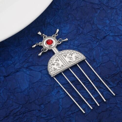 Ethiopian Silver Color Hairpin Hair Piece Africa Hair Pin Eritrea Hair Sticks Habasha Trendy Women Jewelry