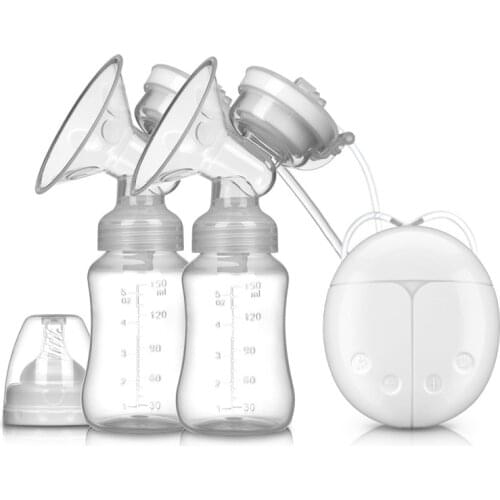 ZIMEITU Double Electric Breast Pumps Powerful Nipple Suction USB Electric Breast Pump Pad Baby Milk Heat With Nippl Bottle Cold