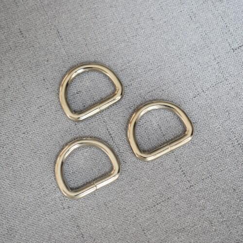 1 Pcs/Lot 20mm Silver Metal DIY Adjustable D Ring Belt Buckle For Bag Cat Collar Dog Collar Buckles Accessories