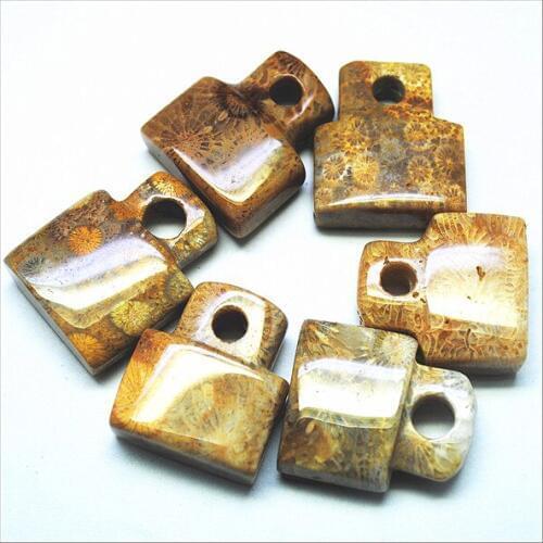 1pcs Natural gem stone pendants LOCK shape charms pendants size 30x25mm nature semi precious stone hot stone