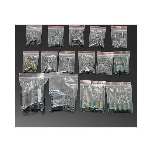 120pcs/lot 15 value Electrolytic Capacitors 50V 1uF-2200uF Sample Kit Radial Electrolytic Capacitor Assortment Set 2.2UF 4.7UF