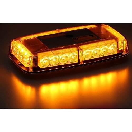 LED Strobe Warning Light 24 LED Car Emergency Flashing Lamp Hazard Warning Mini Lighting Bar Beacon for Car Trailer Roof Safety