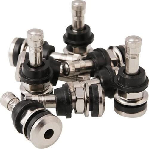 25Pieces BOLT IN TR416 Metal Valve Stems Fits for .453" & .625" Rim Holes Long 1 1/2 " Rated for 130 PSI Size:1.7" L x 0.75" W