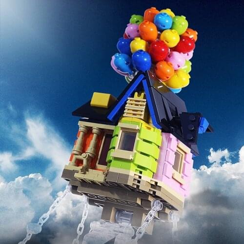 555Pcs Disney Movie UP Building Blocks Carl Balloon House DIY Model bricks Educational Toys For Children Kids gift DK7052