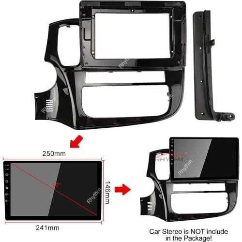 2din Car Fascia Double Din Car DVD Frame Fascias Install Panel Dash Mount Installation For Mitsubishi Outlander 2017-2019 Stereo