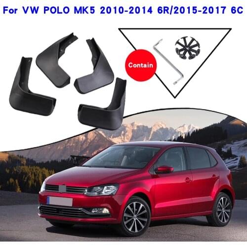 Car Fender Accessories For VW Volkswagen Polo 6R 6C 2010-2017 Mudguards Splash Guards Fender Mudflaps Car Fender Mud Flaps