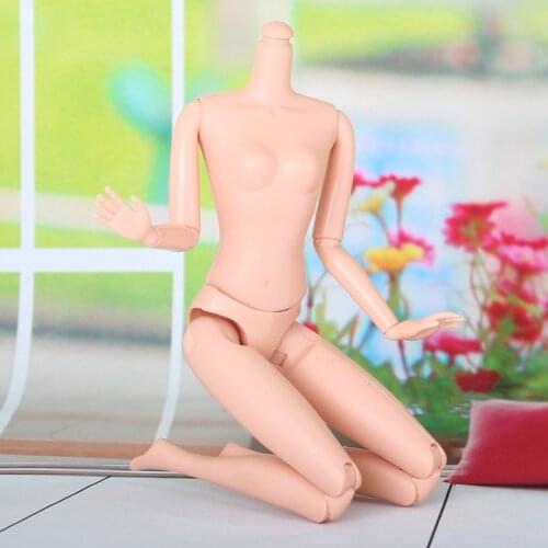 Children Girls 12 Joint Moveable Naked Body Toy Doll Accessories Baby Doll Toys Plastic Skin Color Body Toys
