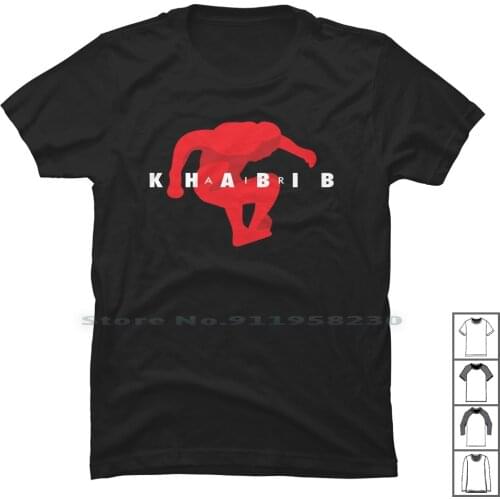 Khabib Air T Shirt 100% Cotton Russian Fighter Eagle Time Ian Air Me
