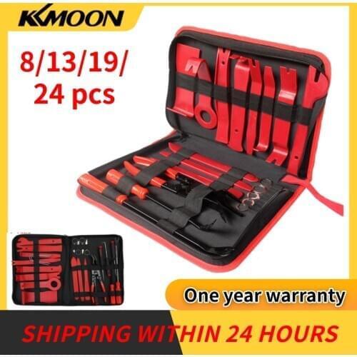 KKMOON 24pcs Car Audio Maintenance Kit Auto Trim Repair Panel Remover Pry Bar Car Dash Radio Door Trim Panel Clip Hand Tools