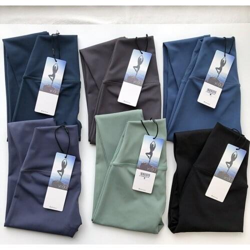 One-piece Cutting Yoga Fitness Pants Soft Naked-Feel Sport Womens Tights High Waist Gym Jogging Fitness Athletic Pocket Legging