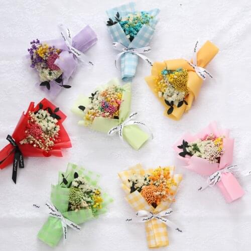 Preserved Small Flower Bouquet Gift Box Bouquet Christmas New Year Birthday Valentines Day Gift For Mom Lover Girlfriend