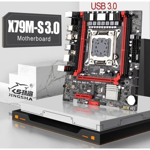 JINGSAH X79M-S 3.0 Motherboard LGA2011 USB3.0 2-Channel DDR3 64G RAM NVME M.2 SSD Support REG ECC Memory and Xeon E5 Processor