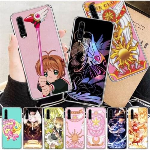 Card Captor Sakura Anime Soft Cover Phone Case For Huawei P30 P20 P10 P40 Mate 30 20 10 Pro Lite P Smart Z Plus + Customized Coq