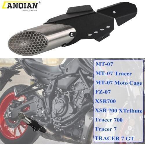 New For Yamaha MT07 MT-07 Moto Cage MT-07 Tracer Motorcycle Style Exhaust Cover Exhaust Pipe End FZ-07 FZ07 2013-2019 2020 2021