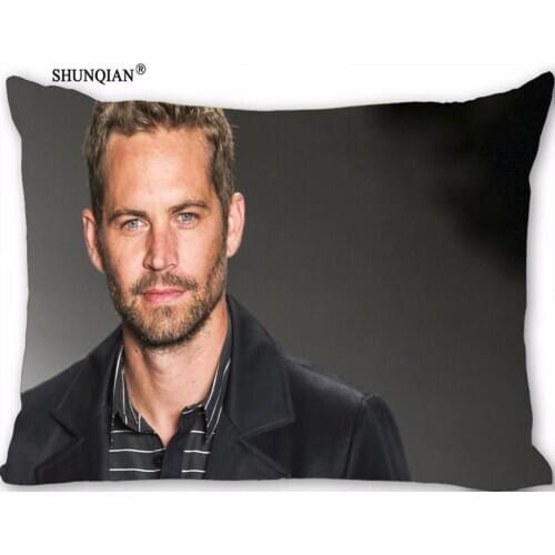 New Custom Paul Walker Pillowcase Zippered Rectangle Pillow Cover Cases Size 45X35cm,40x60cm,45X75cm,50X75cm(Two sides)