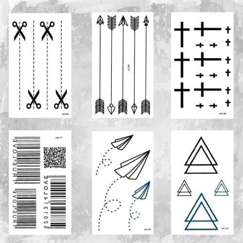 Turning Fold Plane Tattoo Body Art Beauty Makeup Waterproof Temporary Tattoo Stickers