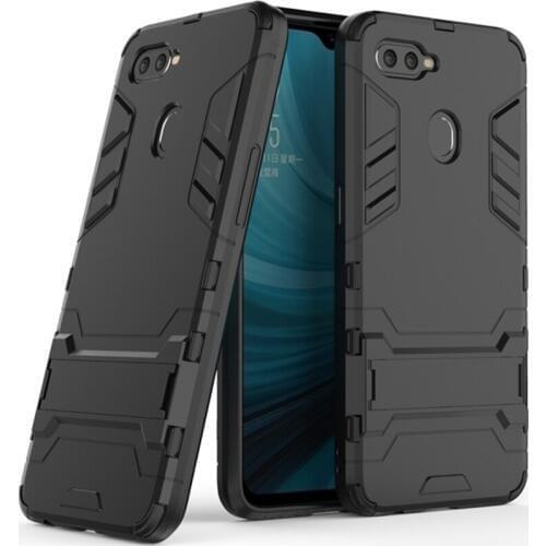 Shockproof Armor Phone Case For OPPO A7 A7X F9 / F9 Pro Stand Case Soft TPU Protective Hard Cover For OPPO R17 Pro A5 A3S Fundas
