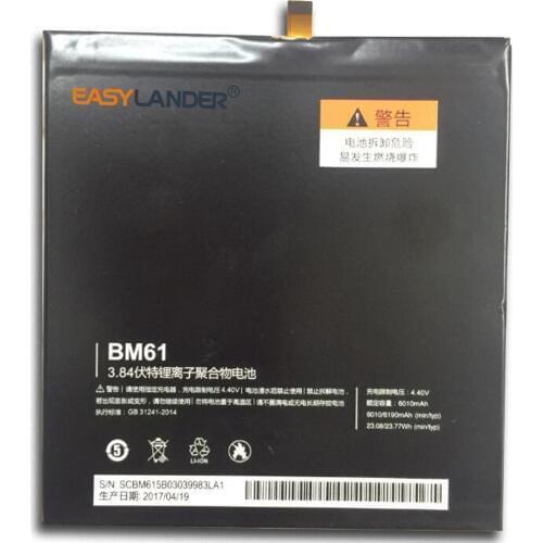 26120128 3.84V 6000mAh 22.80Wh replacement Li-polymer tablet pc battery BM61 GD4250 battery FOR MIUI Mi Pad2 MIPAD 2 bm61