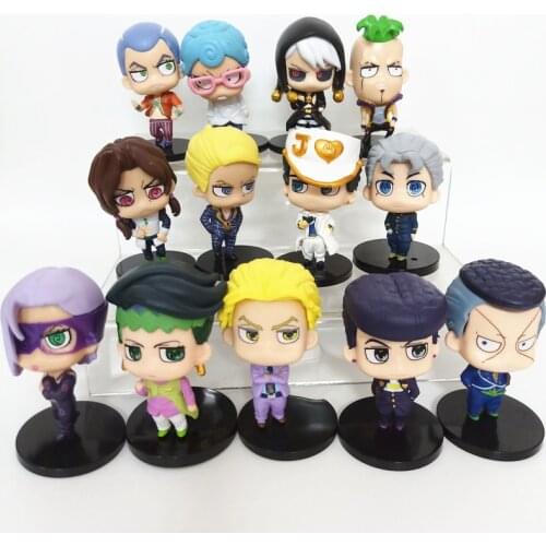 13pcs/set Anime JOJOs Bizarre Adventure Figure Toys Giorno Giovanna Bruno Bucciarati JOJO Model Doll Children Toy Gift
