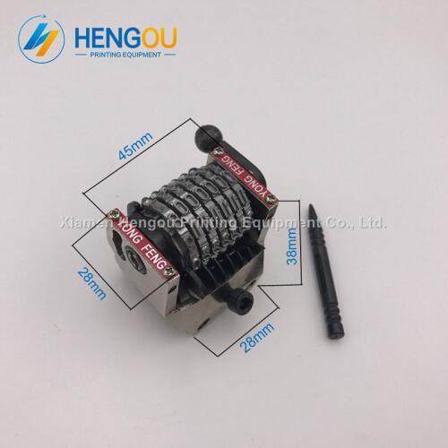 2 pieces 7 digits GTO 18.9" Hengoucn Numbering machine Clockwise, 901234....forward