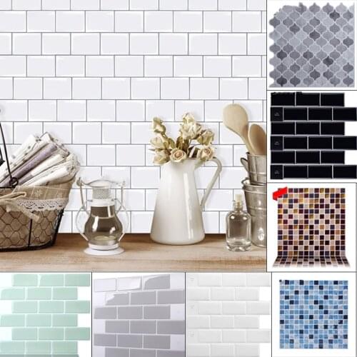 30.5*30.5cm DIY 3D Waterproof Wall Sticker Kitchen Decor Self Adhesive Home Wall Stickers