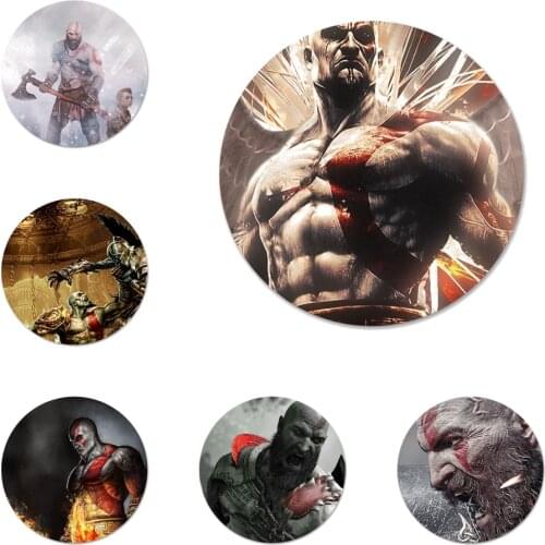 58mm God of war kratos Perfect Icons Pins Badge Decoration Brooches Metal Badges For Backpack Decoration